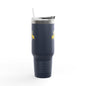 NC Dental U 40oz Insulated Travel Mug – Large Stainless Steel Tumbler with Handle