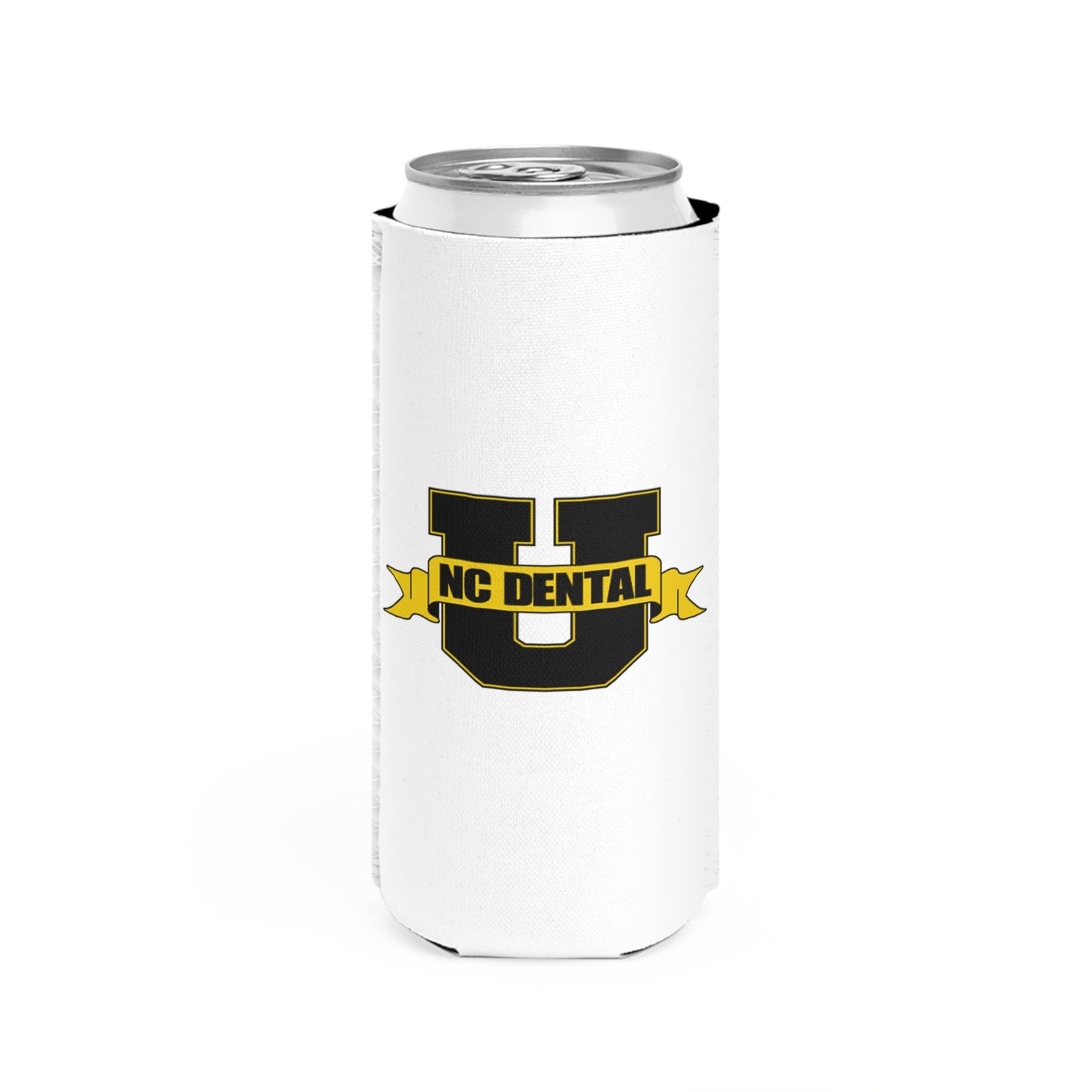 NC Dental U Slim Can Cooler – College Logo Slim Can Koozie for Students & Alumni