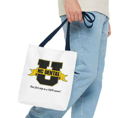 NC Dental U Logo Tote Bag — 'Your First Step to a NEW Career' Canvas Tote