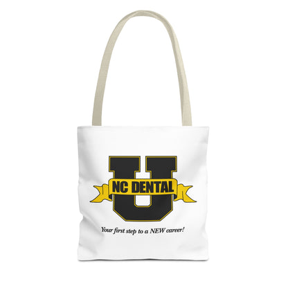 NC Dental U Logo Tote Bag — 'Your First Step to a NEW Career' Canvas Tote
