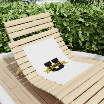NC Dental U Beach Towel – Collegiate Black & Gold Logo