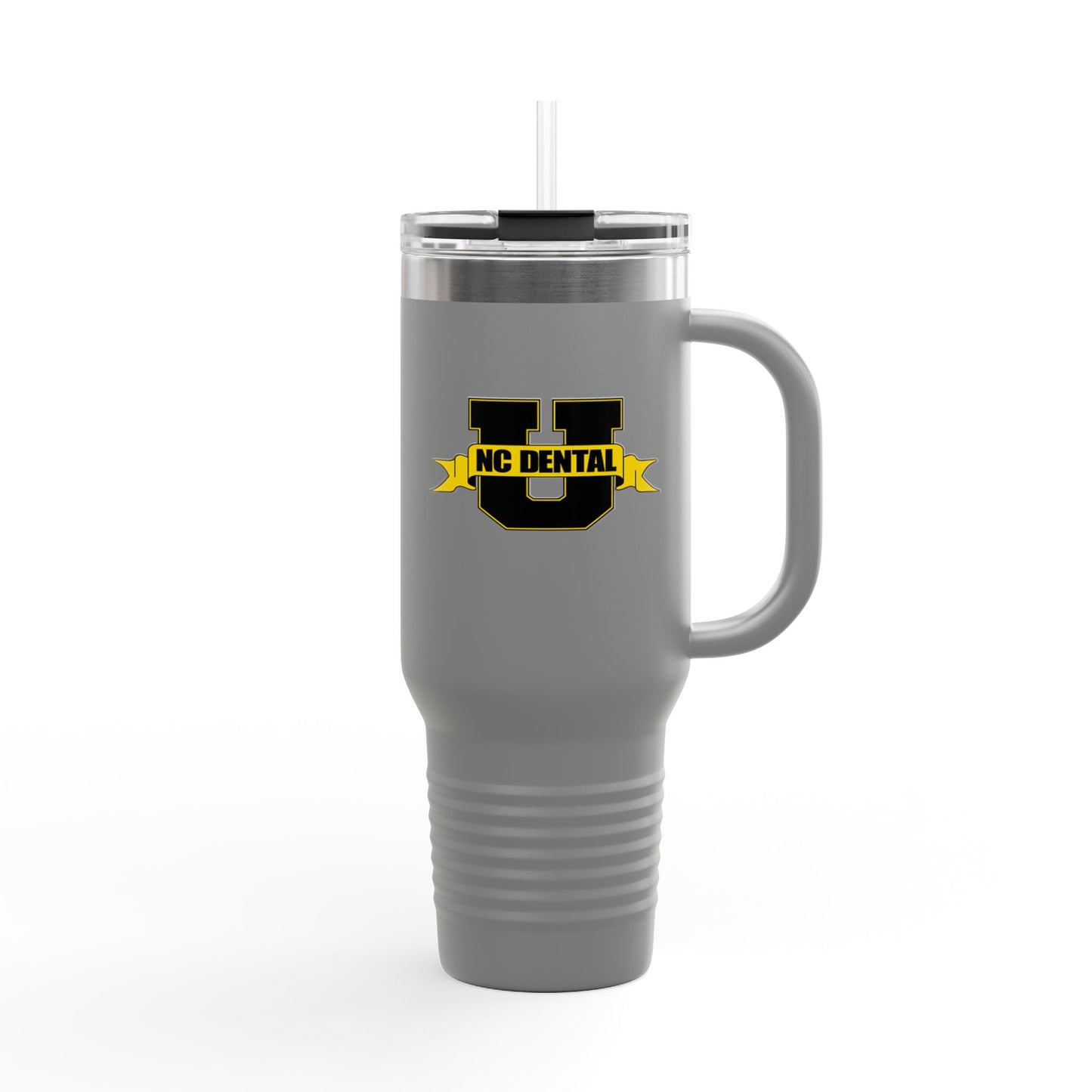 NC Dental U 40oz Insulated Travel Mug – Large Stainless Steel Tumbler with Handle
