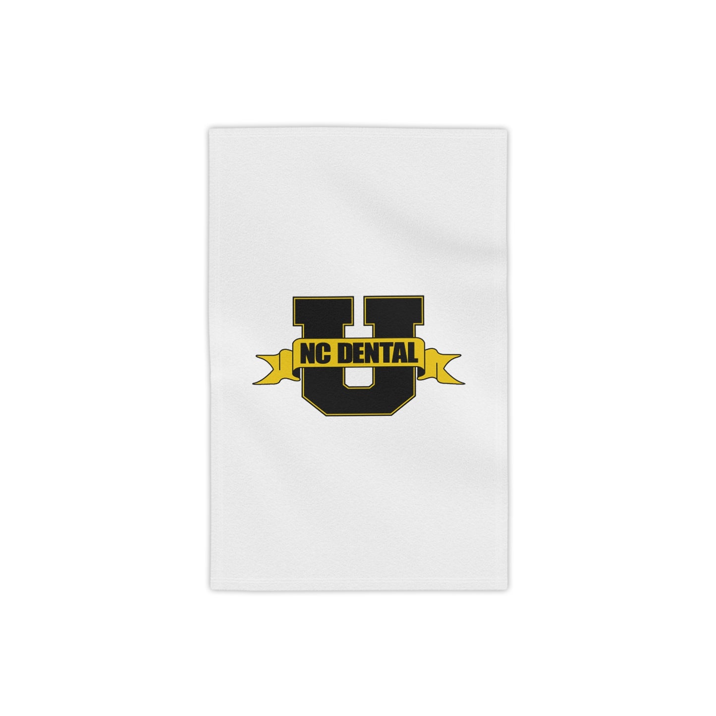 NC Dental U Beach Towel – Collegiate Black & Gold Logo