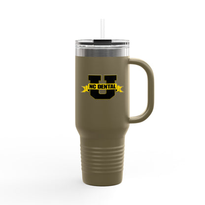 NC Dental U 40oz Insulated Travel Mug – Large Stainless Steel Tumbler with Handle