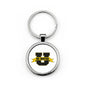 NC Dental U Round Stainless Steel Keychain — School Logo Keyring, Graduation & Alumni Gift