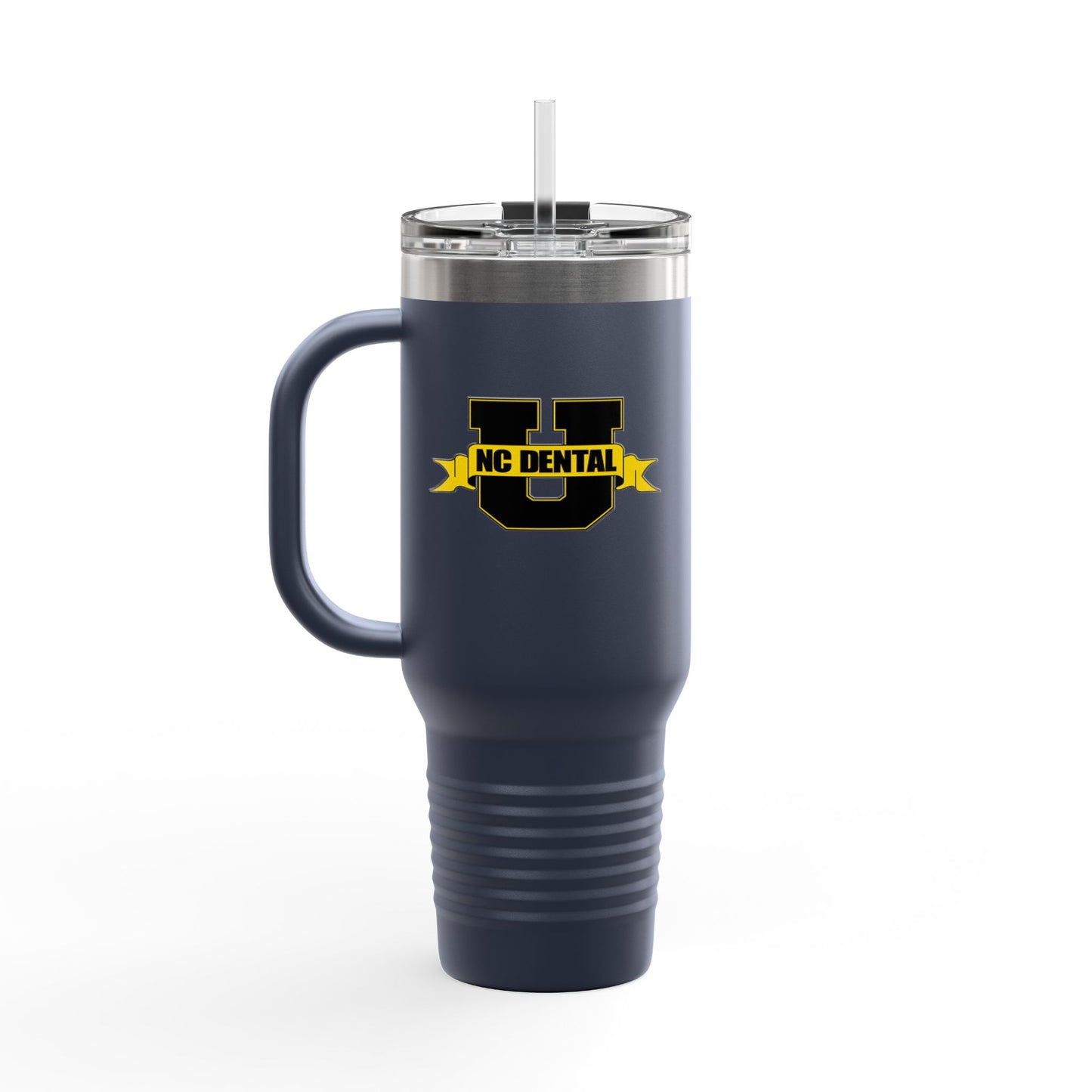 NC Dental U 40oz Insulated Travel Mug – Large Stainless Steel Tumbler with Handle