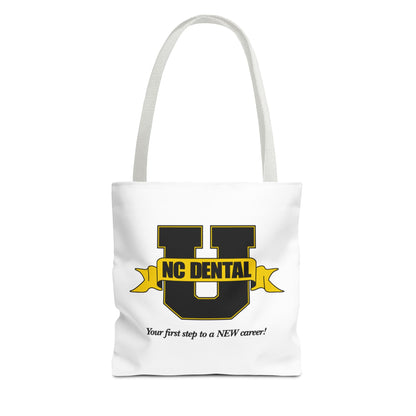 NC Dental U Logo Tote Bag — 'Your First Step to a NEW Career' Canvas Tote