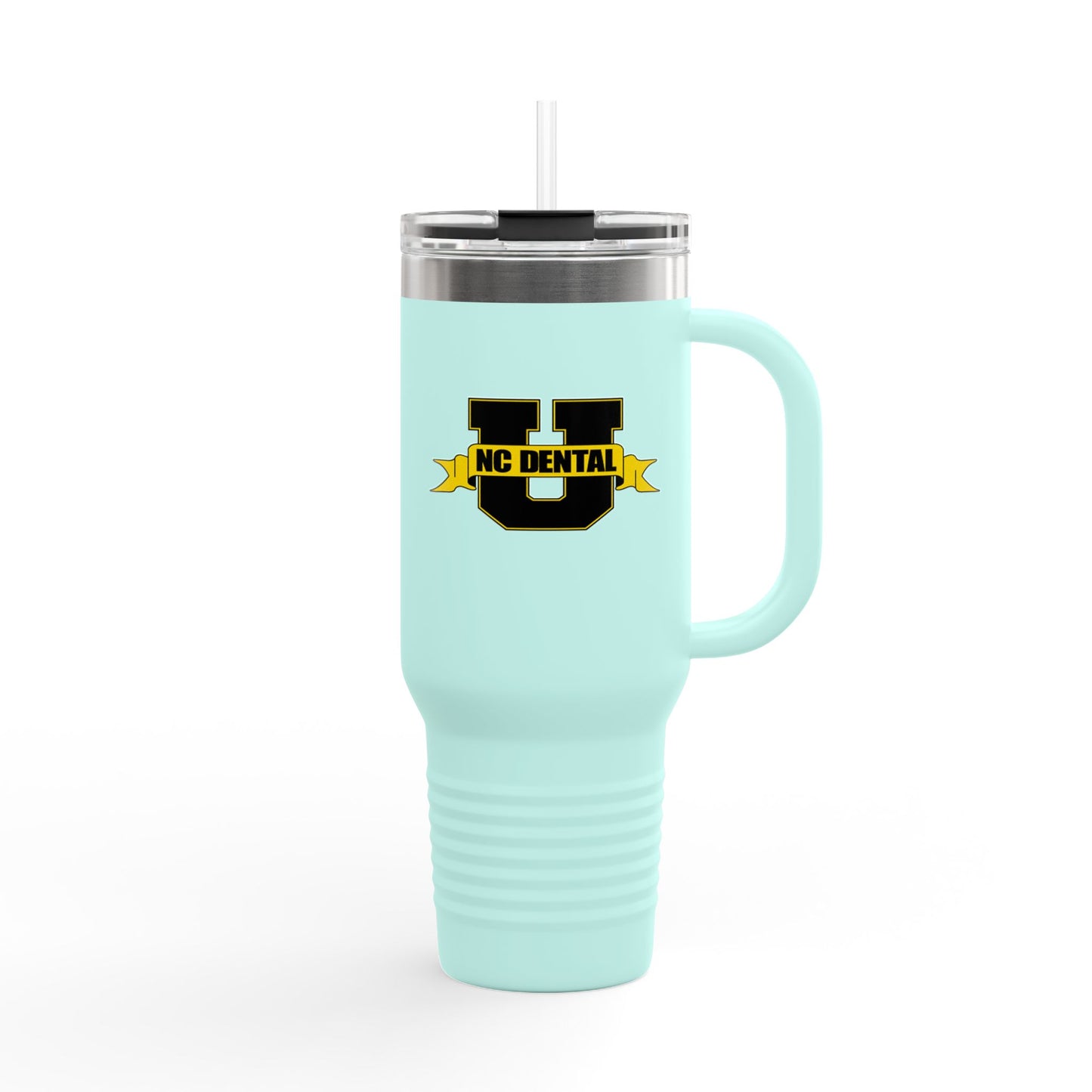 NC Dental U 40oz Insulated Travel Mug – Large Stainless Steel Tumbler with Handle
