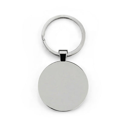 NC Dental U Round Stainless Steel Keychain — School Logo Keyring, Graduation & Alumni Gift