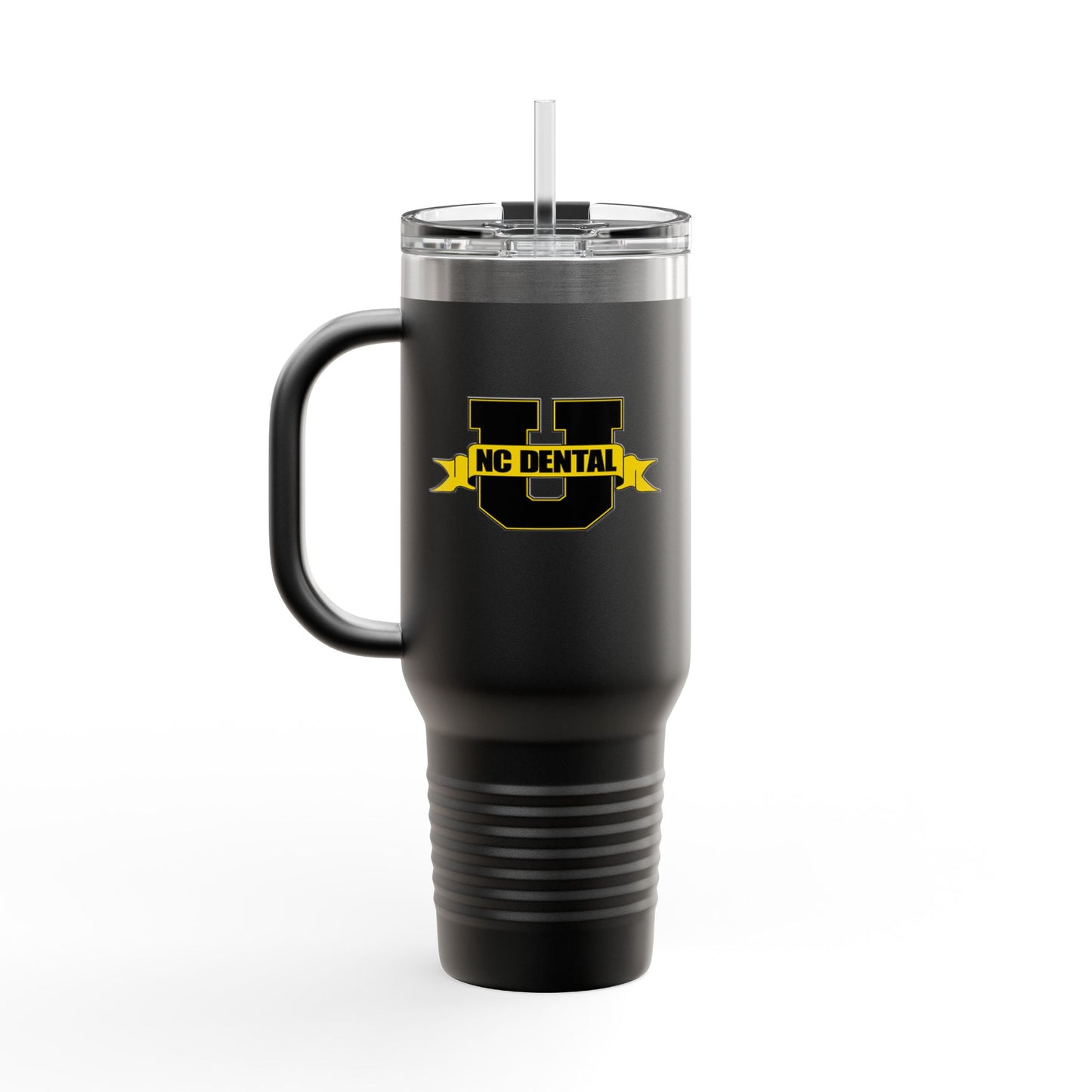 NC Dental U 40oz Insulated Travel Mug – Large Stainless Steel Tumbler with Handle