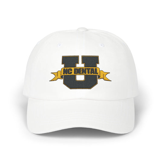 NC Dental  U Cap - Adjustable White Hat for Dental Enthusiasts