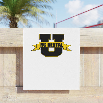 NC Dental U Beach Towel – Collegiate Black & Gold Logo
