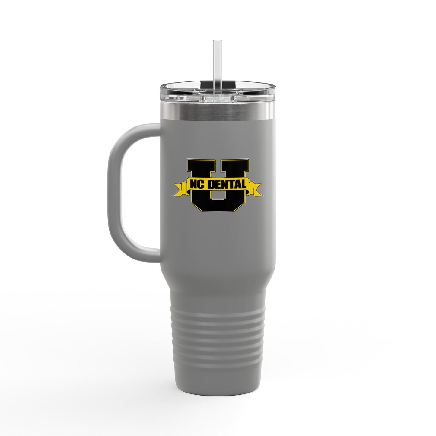 NC Dental U 40oz Insulated Travel Mug – Large Stainless Steel Tumbler with Handle