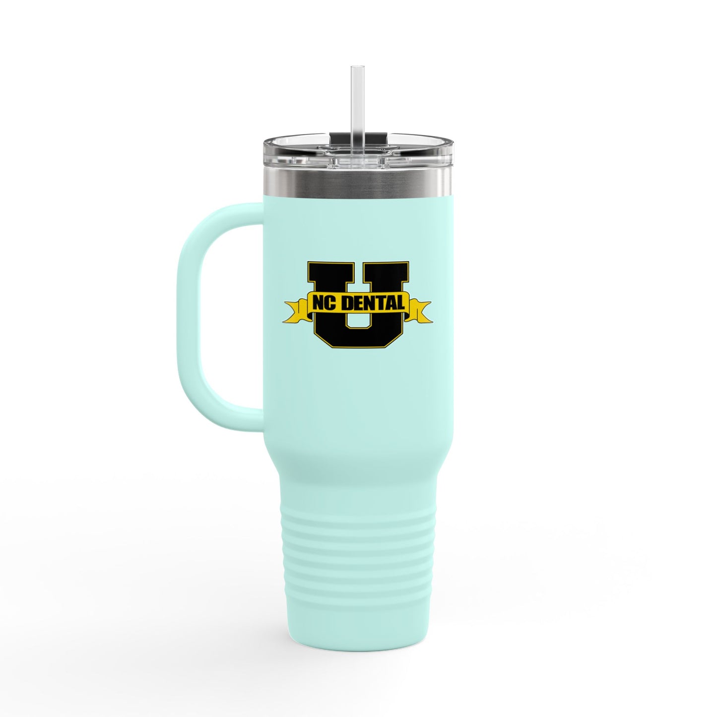 NC Dental U 40oz Insulated Travel Mug – Large Stainless Steel Tumbler with Handle