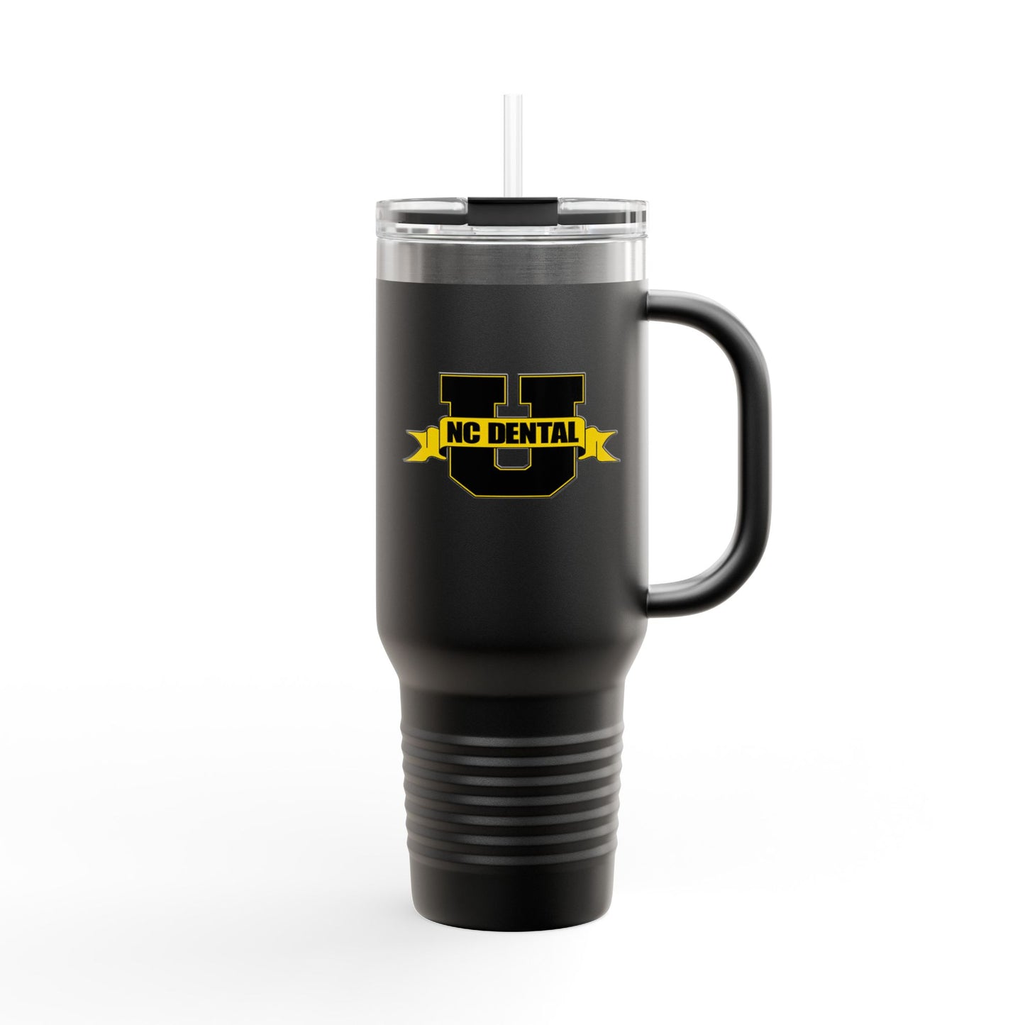 NC Dental U 40oz Insulated Travel Mug – Large Stainless Steel Tumbler with Handle