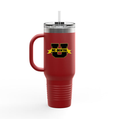NC Dental U 40oz Insulated Travel Mug – Large Stainless Steel Tumbler with Handle